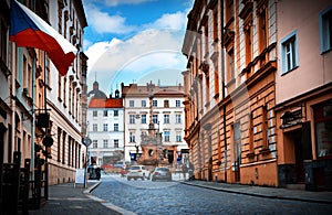 Historical sights of Olomouc in the Czech Republic