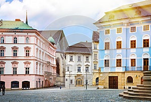 Historical sights of Olomouc in the Czech Republic