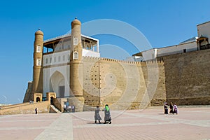 Historical sights of silk road in Uzbekistan city Samarqand