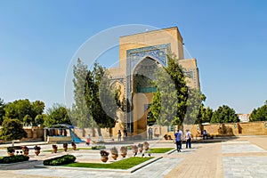 Historical sights of silk road in Uzbekistan city Samarqand