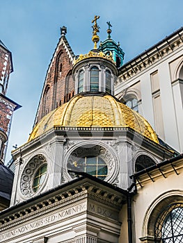 Sigismund`s Chapel of Wawel Cathedral, Krakow, Poland photo