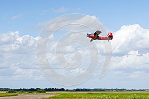 Historical single engine airplane Antonov AN2 in flight