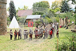 Medieval soldiers on The Battle of Budyne