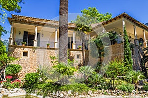 Historical Spanish house and garden at Alfabia photo