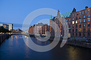 Historical speicherstadt in hamburg