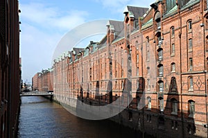 Historical speicherstadt in hamburg