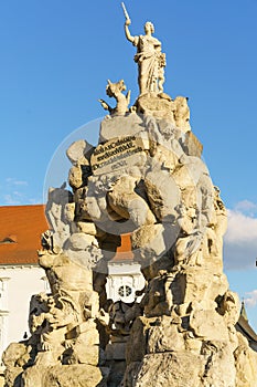 Historical statue in Brno close up