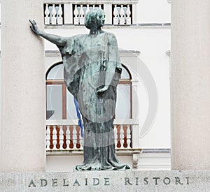 Historical statue in Cividale, Italy, Europe