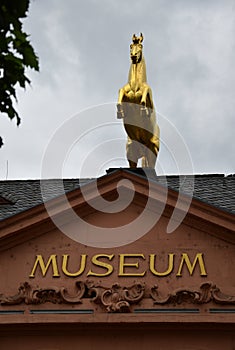 Historical Statue in Downtown Mainz, Rhineland - Palatinate