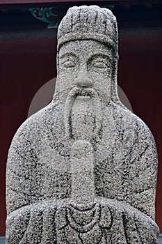 Historical statue of officer in Ancient China