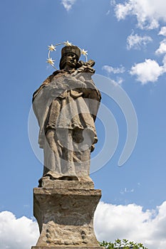 Historical statue of Jan Nepomucky, Dobromilov, Czechia