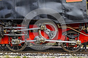 Historical steam locomotive, Achensee lake railroad, Tiro, Austria photo