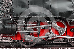 Historical steam locomotive, Achensee lake railroad, Tiro, Austria photo