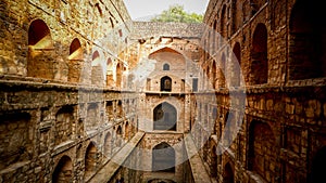 Historical stepwell Agrasen ki Baoli, Delhi. Built by King Agrasen around 3000 BC