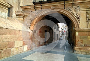 A Historical stone arch in Lorca city, Murcia, Spain photo