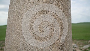 Historical Stone Inscription With Runic Alphabet