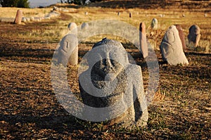 Storico calcolo statue sul seta strade Kirghizistan 