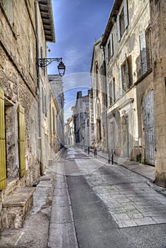 Historical street in Arles, France