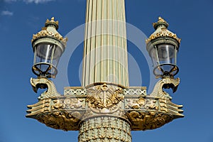 Historical street lantern on the Place de la Concorde photo