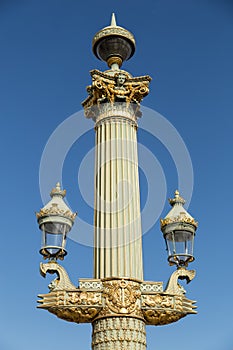 Historical street lantern on the Place de la Concorde photo