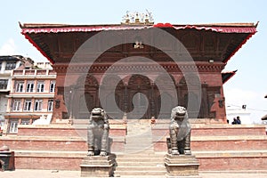 Historical temple in Katmandu old town photo