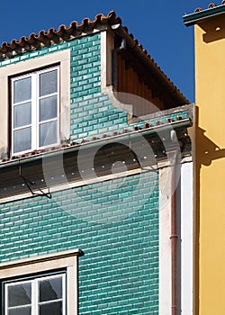 Historical tile facade in Leiria