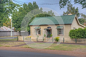 Historical timber houses at Ross in Tasmania, Australia