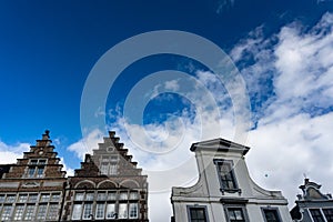 Historical top faÃ§ades in Ghent, Belgium. photo