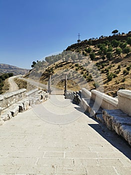 Historical touristic Severan Bridge also called cendere bridge in city of adiyaman