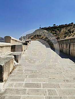 Historical touristic Severan Bridge also called cendere bridge in city of adiyaman