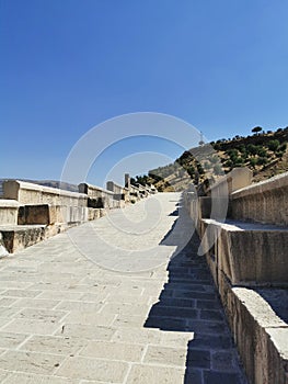 Historical touristic Severan Bridge also called cendere bridge in city of adiyaman