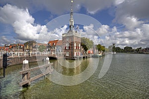 Historical tower in Alkmaar, Holland