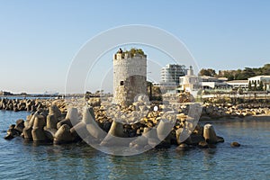 Historical tower on the beach, Saints Constantine and Helena resort, Bulgaria