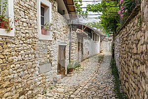 Historical town Berat, ottoman architecture in Albania, Unesco World Heritage Site.