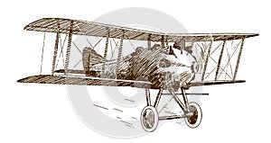 Historical two-seater sporting biplane