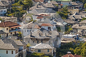 Historical UNESCO protected town of Gjirocaster , Southern Albania