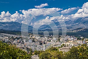 Historical UNESCO protected town of Gjirocaster , Southern Albania