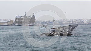 Historical view of the Haydarpasa area from the sea photo