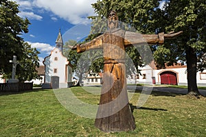 Historical village of Holasovice in South Bohemia in the Czech Republic photo