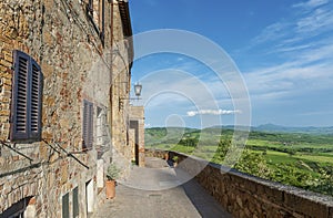 Historical village Pienza in Tuscany, Italy.