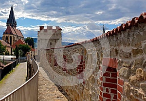Historical walls in the center of the city