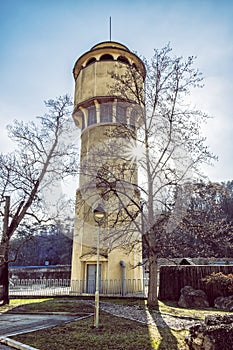 Historical water tower in in Piestany spa, Slovakia