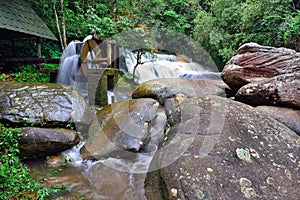 Historical water turbine nears famous museum of political military school photo