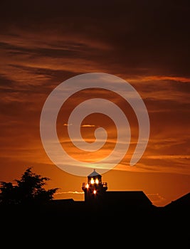 Historical Wawona Lighthouse at Sunset photo