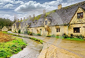 The Historical weavers cottages in Arlington Row in Bibury