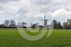Historical windmill in Veere
