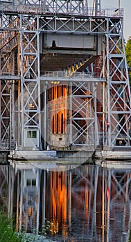 Historique Hydraulic elevator one of four aloung the route centeral  canal in Belgum