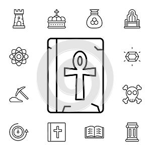 History, ankh flat vector icon in history pack