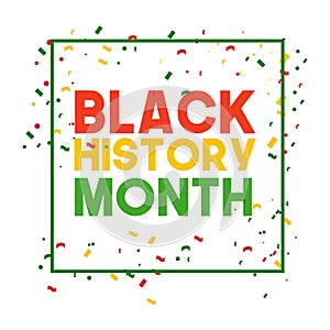 Black History Month Vector Template Design Illustrator