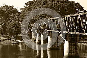 History bridge of kwae river